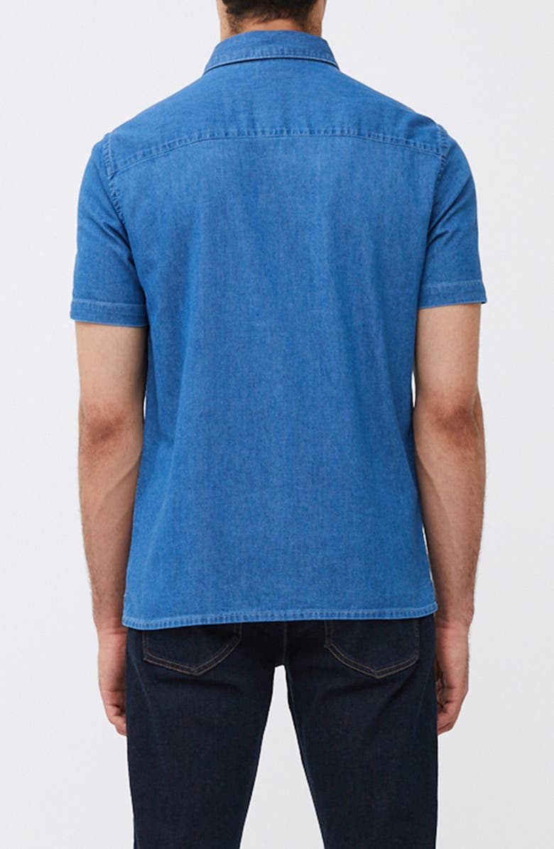 French Connection Short Sleeve Denim Button-Up Shirt, Alternate, color, 