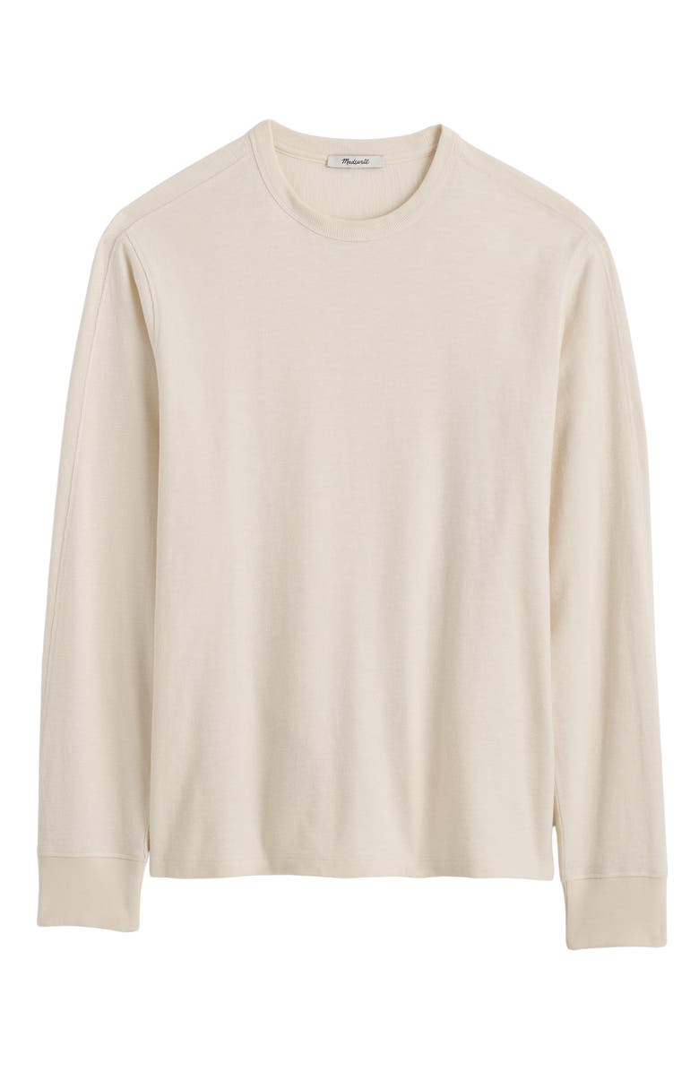 Madewell Long Sleeve Heavyweight Slub Cotton T-Shirt, Alternate, color, Vintage Ivory