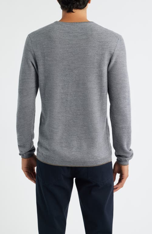 Jack Victor Belvedere Tipped Merino Wool Sweater In Gray