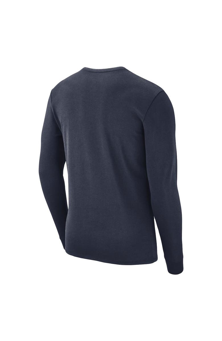 Nike Men's Nike Navy West Virginia Mountaineers Repeat Logo 2-Hit Long Sleeve T-Shirt, Alternate, color, 