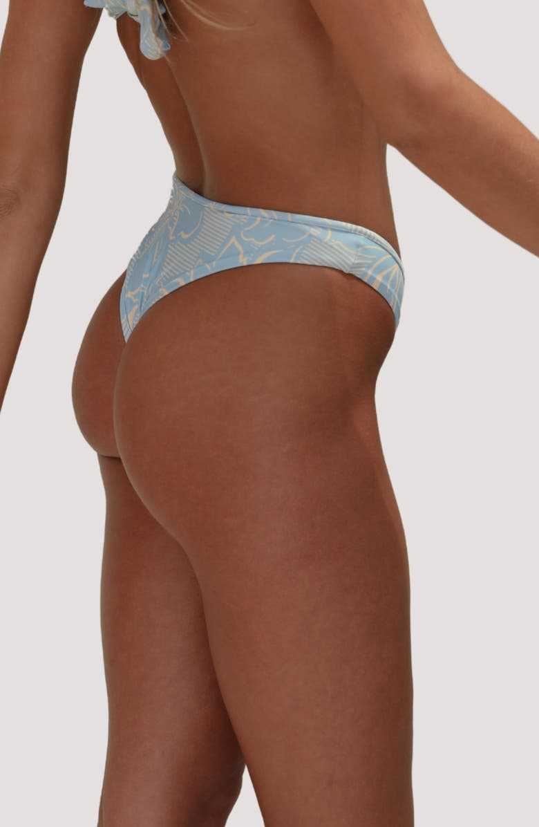 Stone Fox Swim Ona Cinched Ring Bikini Bottoms, Alternate, color, Moonlight Lily