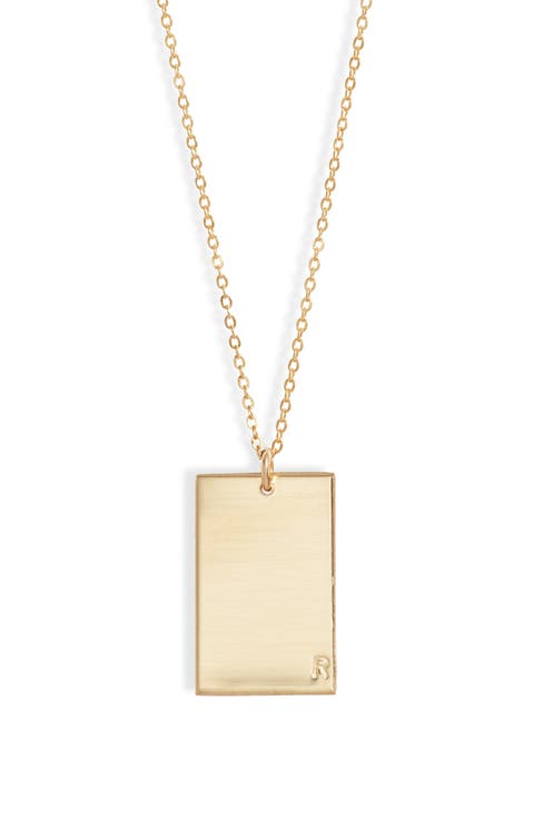 Goldie Initial Tag Pendant Necklace
