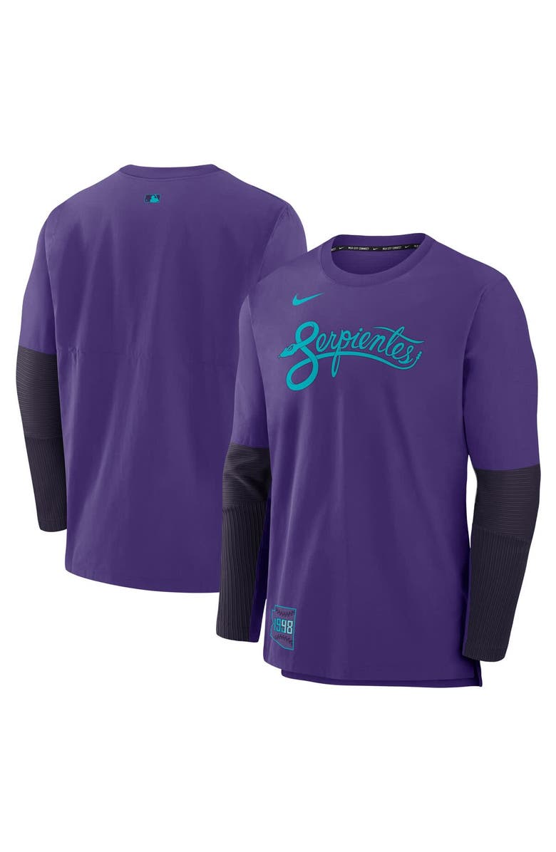 Nike Men's Nike Purple Arizona Diamondbacks 2025 City Connect Authentic Collection Lightweight Player Performance Long Sleeve T-Shirt, Alternate, color, Purple