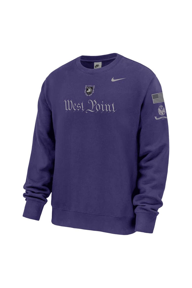 Men's Nike Purple Army Black Knights Army 250 Collection Club Fleece Sweatshirt, Alternate, color, Purple