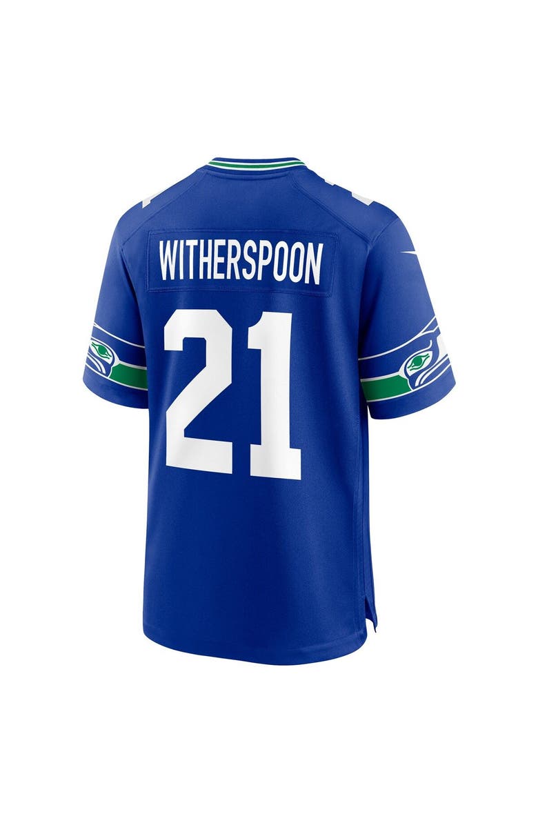 Nike Men's Nike Devon Witherspoon Royal Seattle Seahawks Throwback Player Game Jersey, Alternate, color, Royal
