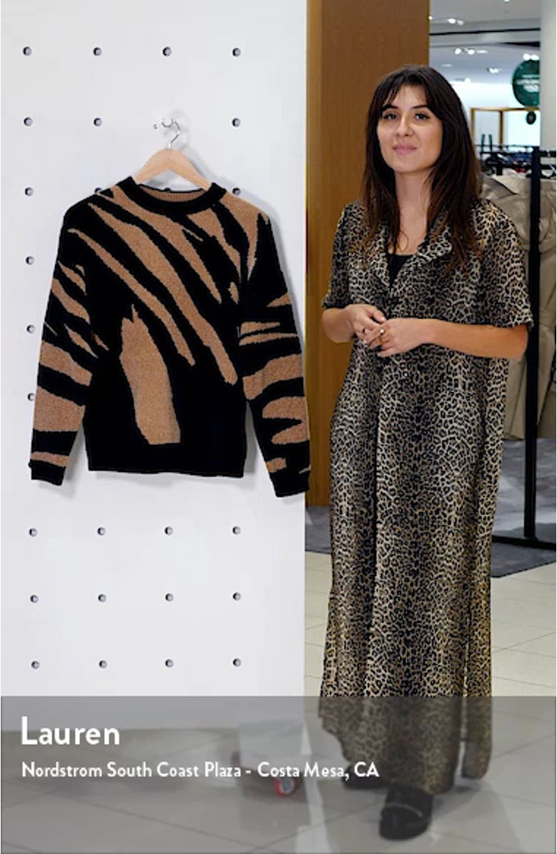 Abstract Stripe Chenille Sweater, sales video thumbnail