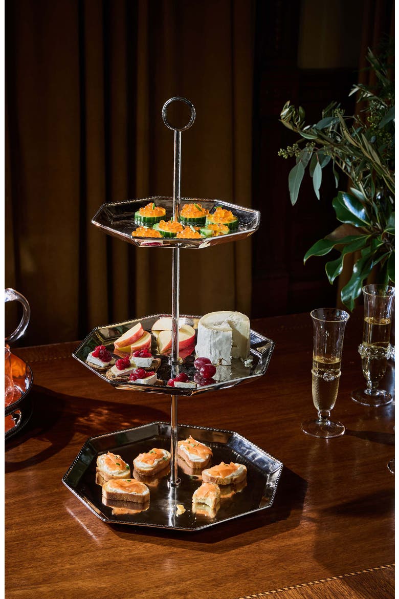 Graham 3-Tier Server, Alternate, color, SILVER