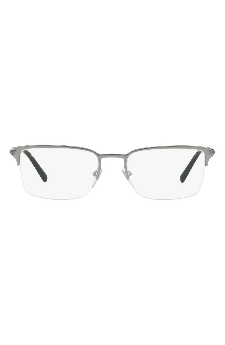 BVLGARI 54mm Semi Rimless Optical Glasses, Main, color, 
