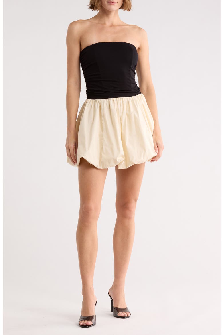 Bubble Skirt Minidress, Main, color, BLACK