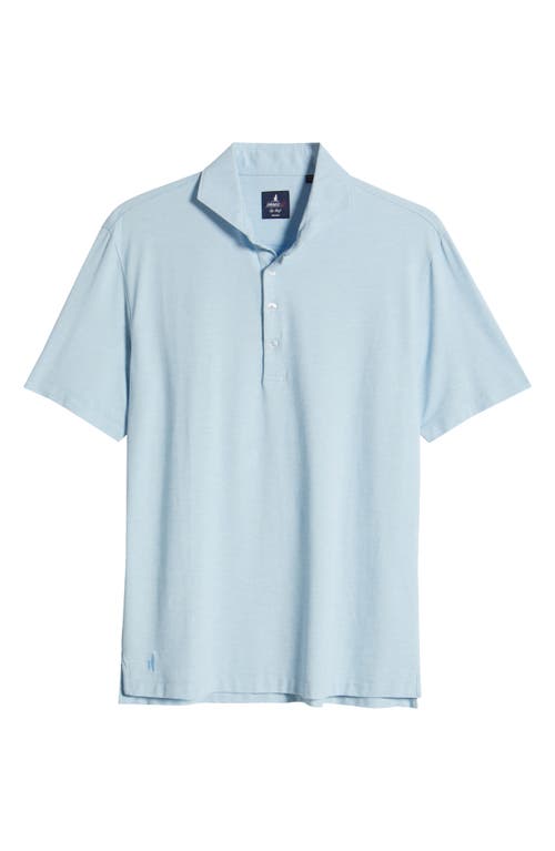 Johnnie-o Idris Top Shelf Heathered Polo In Cerulean
