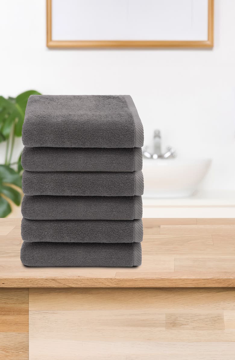 Linum Home Textiles 6-Pack Ediree Cotton Hand Towel Set, Alternate, color,