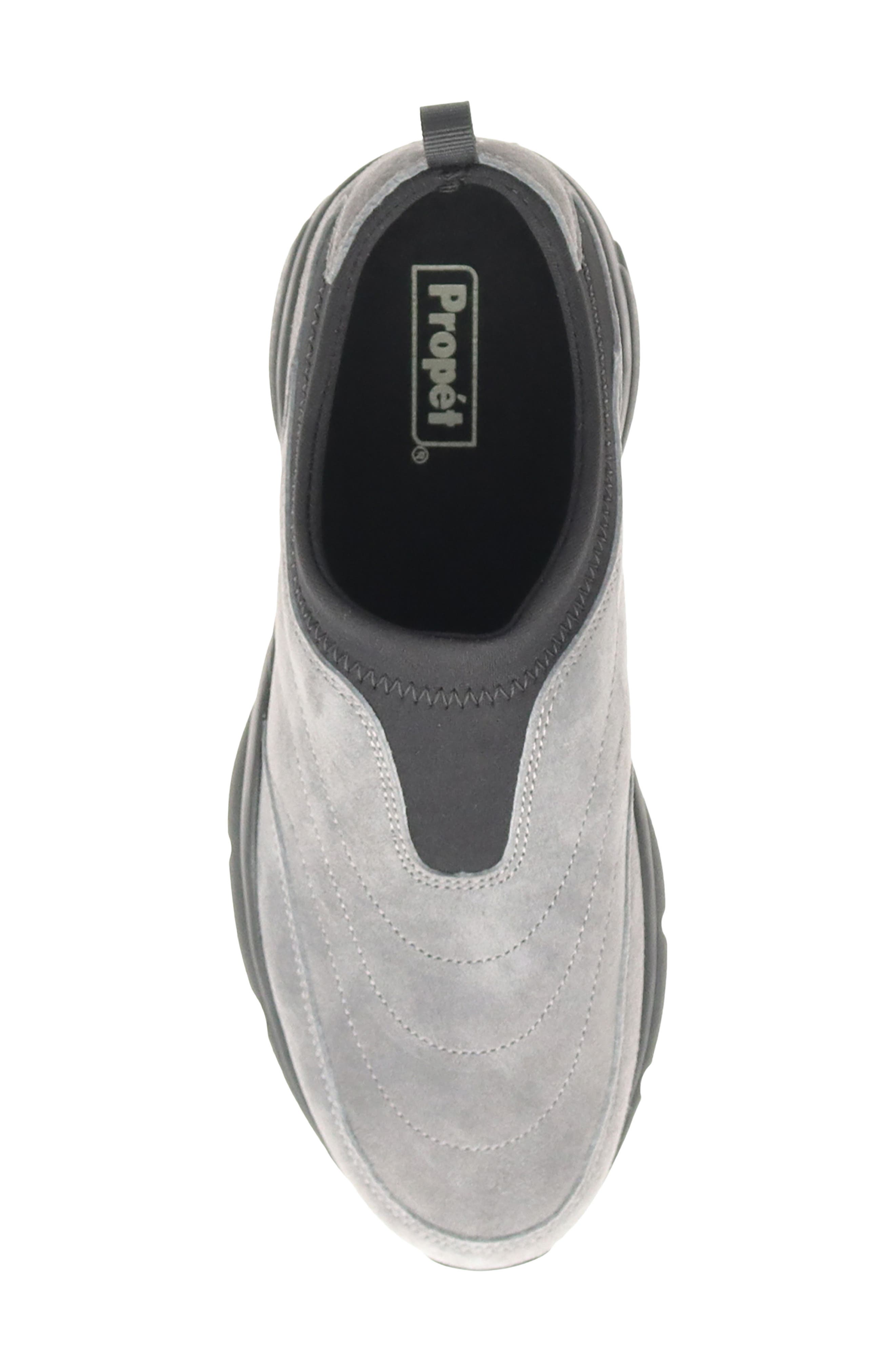 Stability Leather Slip On, Alternate, color, DARK GREY