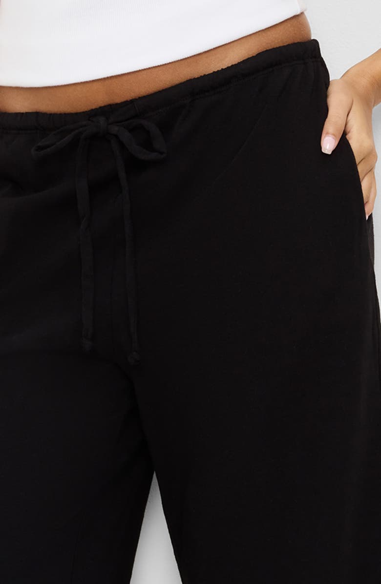 Michael Stars Liana Tie Waist Barrel Leg Pants, Alternate, color, Black