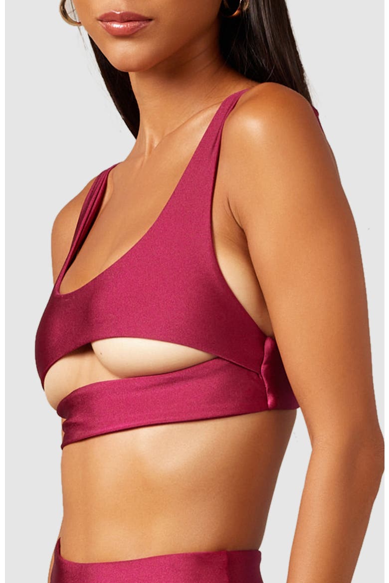 Lucky Bikini Top, Alternate, color, Berry