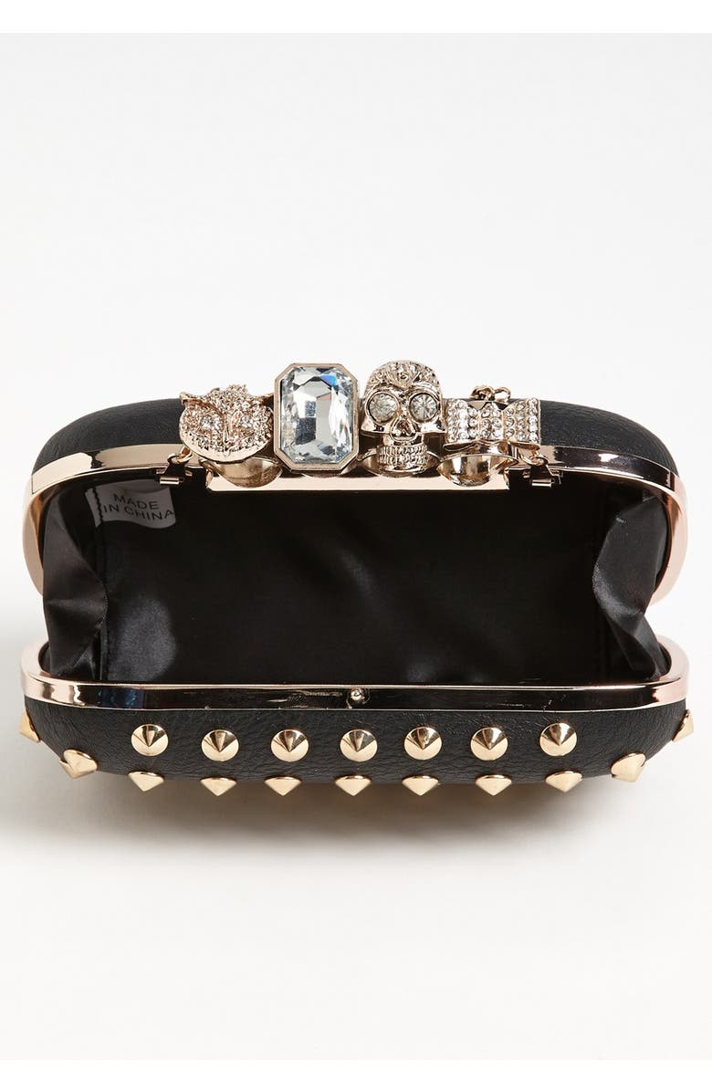 NATASHA Tasha 'Finger' Studded Clutch, Alternate, color,