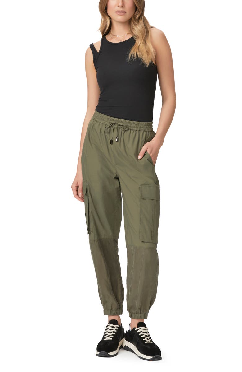 PAIGE Tucson Pull-On Cargo Joggers, Alternate, color, Olive Gree