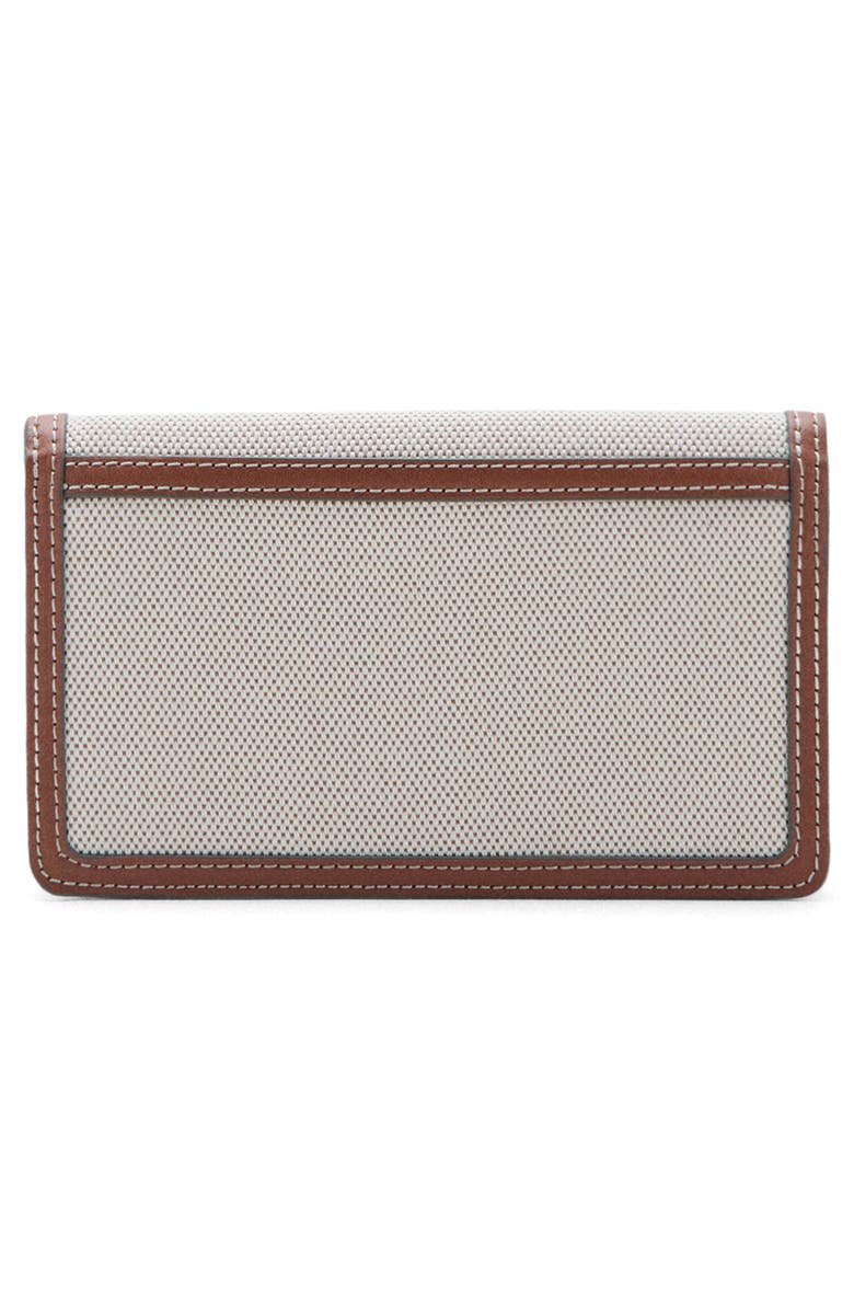 MANGO Textured Flap Wallet on a Chain, Alternate, color, Beige