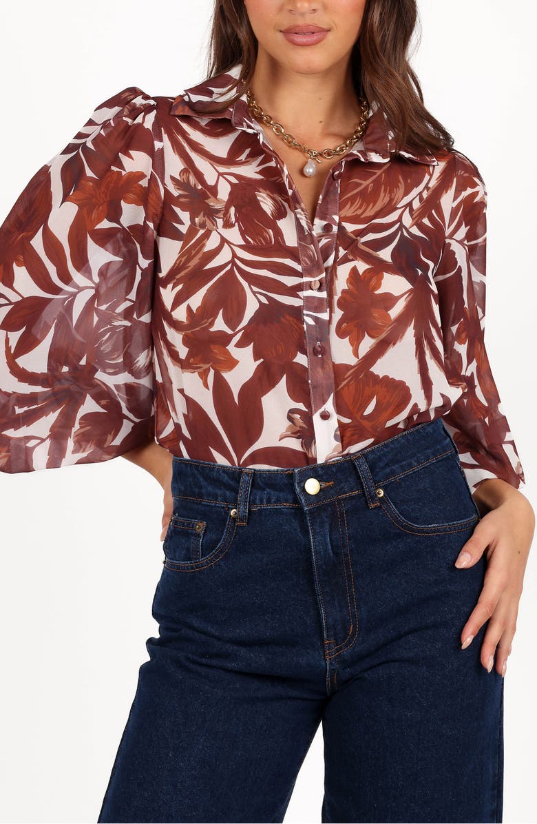 Petal & Pup Fleetwood Print Button-Up Shirt, Main, color, 