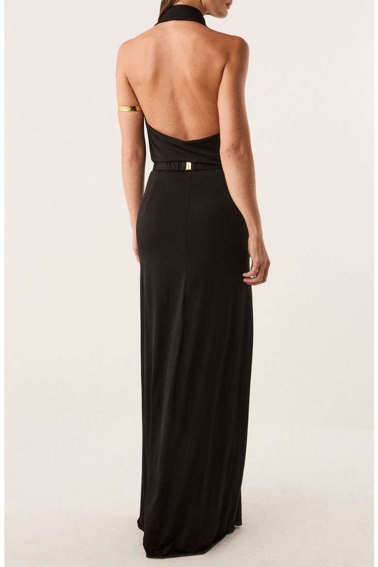 Rosana Sleeveless Maxi Cover-Up Dress, Alternate, color, BLACK