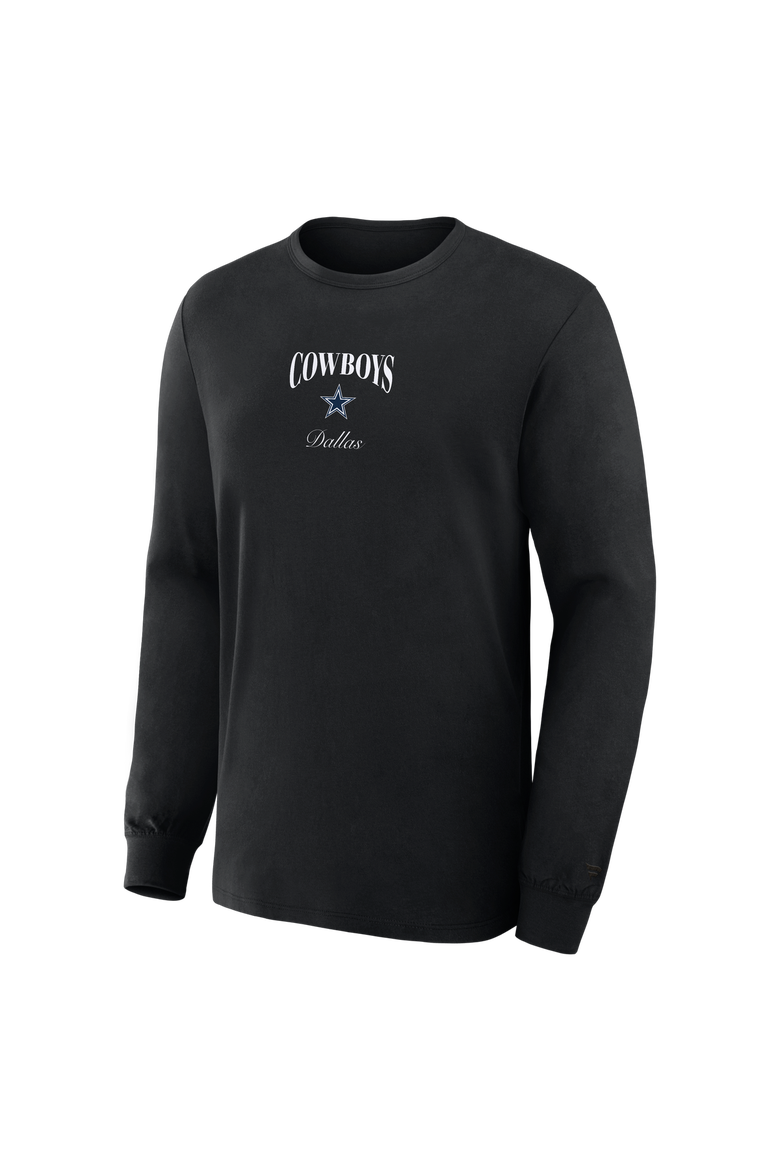 Men's Fanatics Black Dallas Cowboys Midnight Falls Long Sleeve T-Shirt, Alternate, color, Black