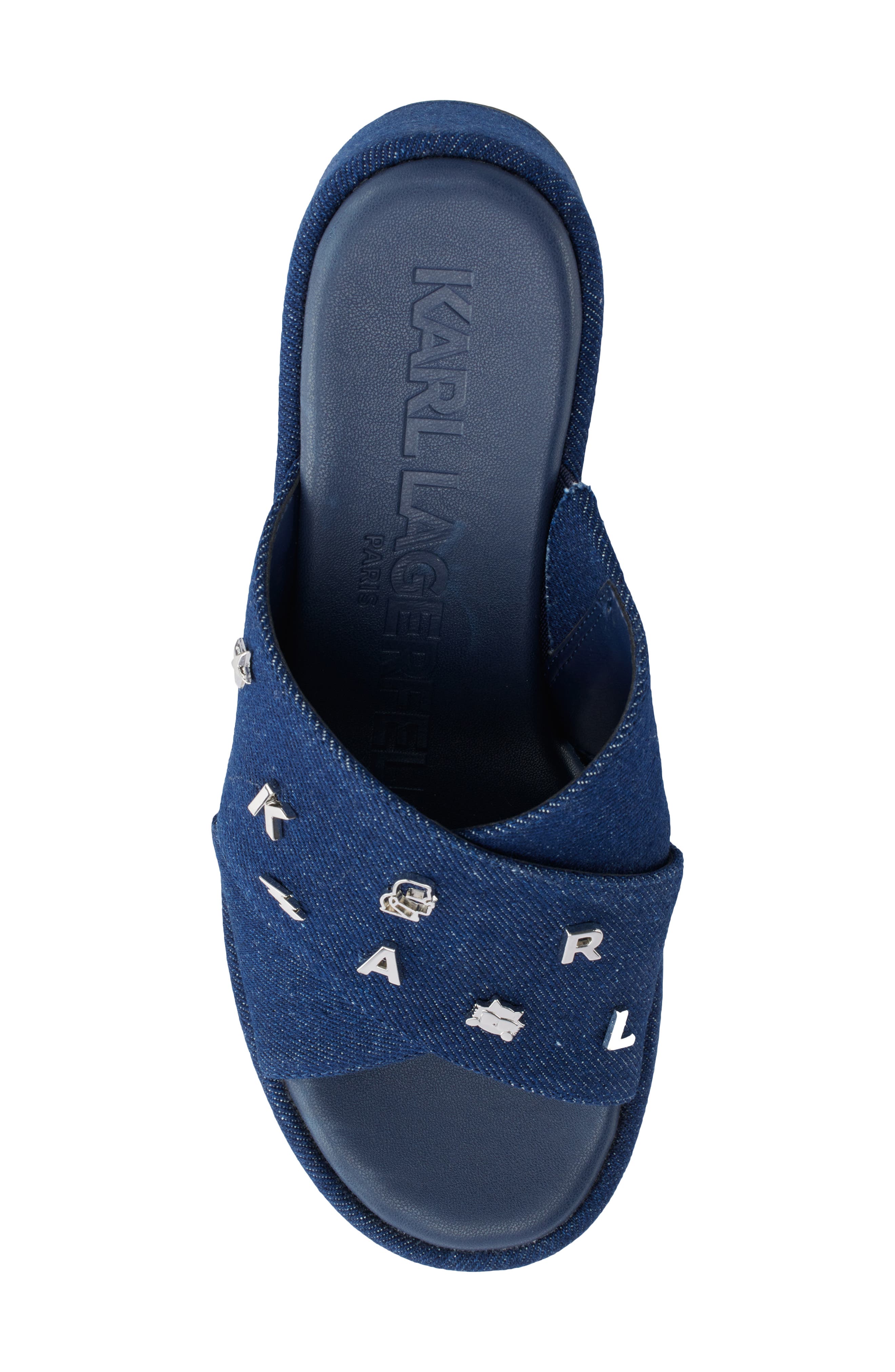 KARL LAGERFELD PARIS Caleigh Platform Wedge Sandal, Alternate, color, 