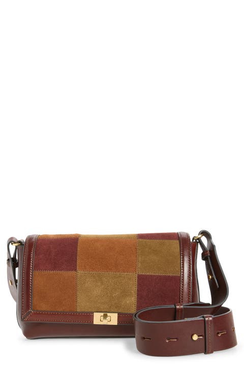 Mortimer Patchwork Suede & Leather Crossbody Bag