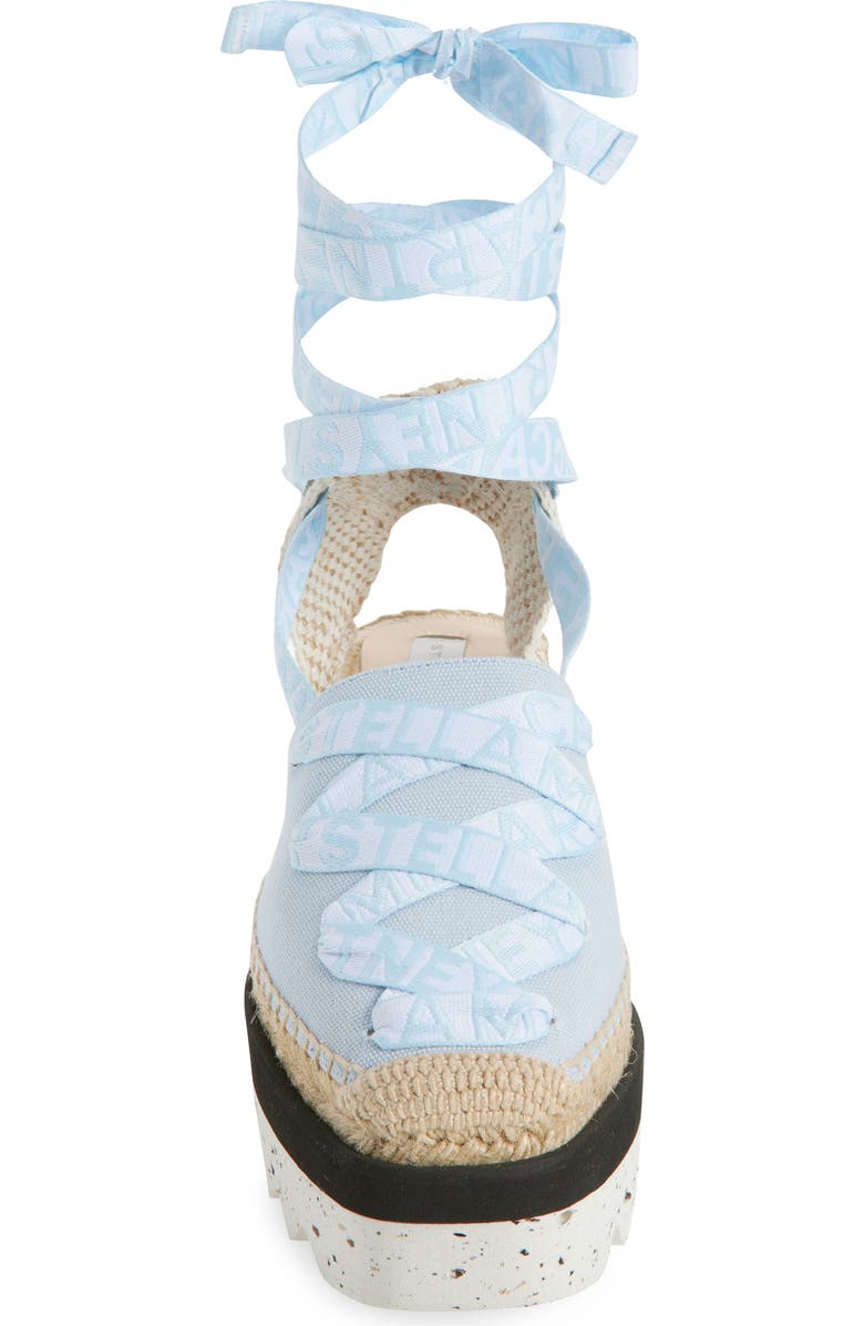 Stella McCartney Gaia Logo Strap Espadrille, Alternate, color, Powder Blue