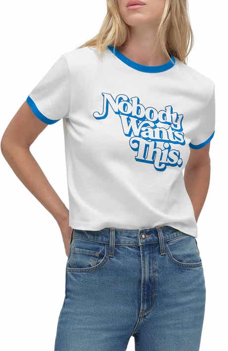 Favorite Daughter x 'Nobody Wants This' Contrast Binding Organic Cotton Graphic T-Shirt