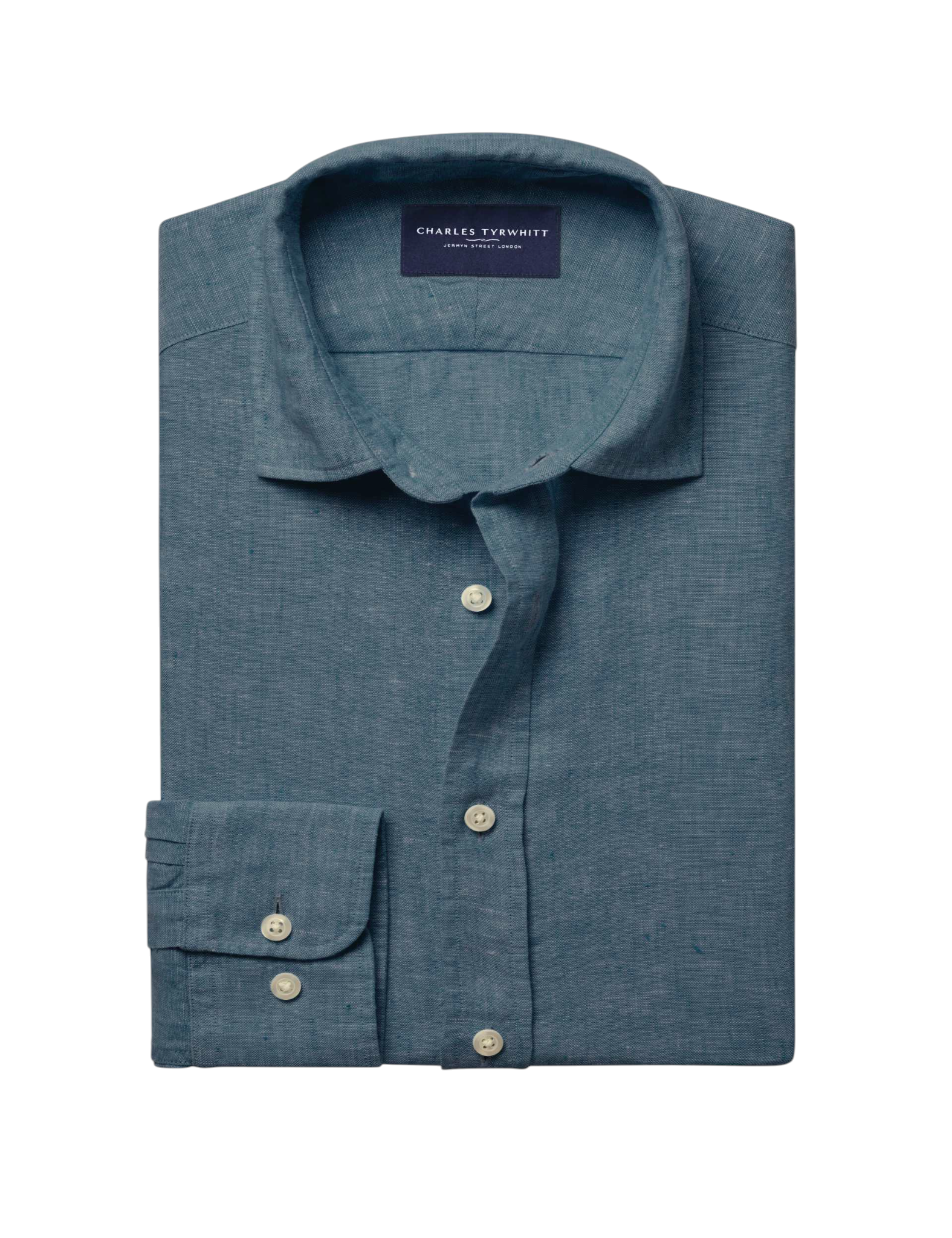 Charles Tyrwhitt Plain Pure Linen Shirt — фото 5