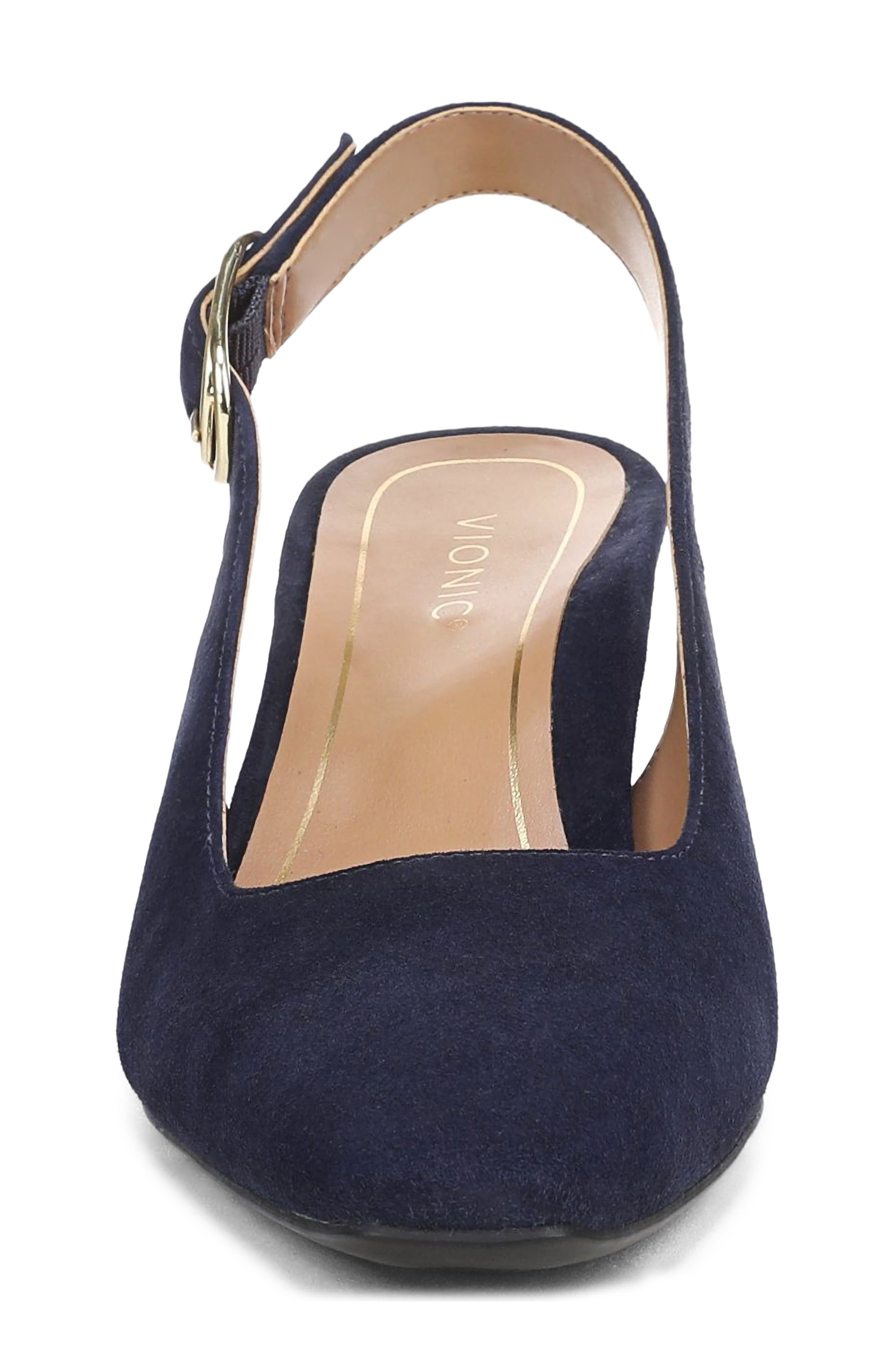 Stella Slingback Pump, Alternate, color, NAVY BLAZER SUEDE