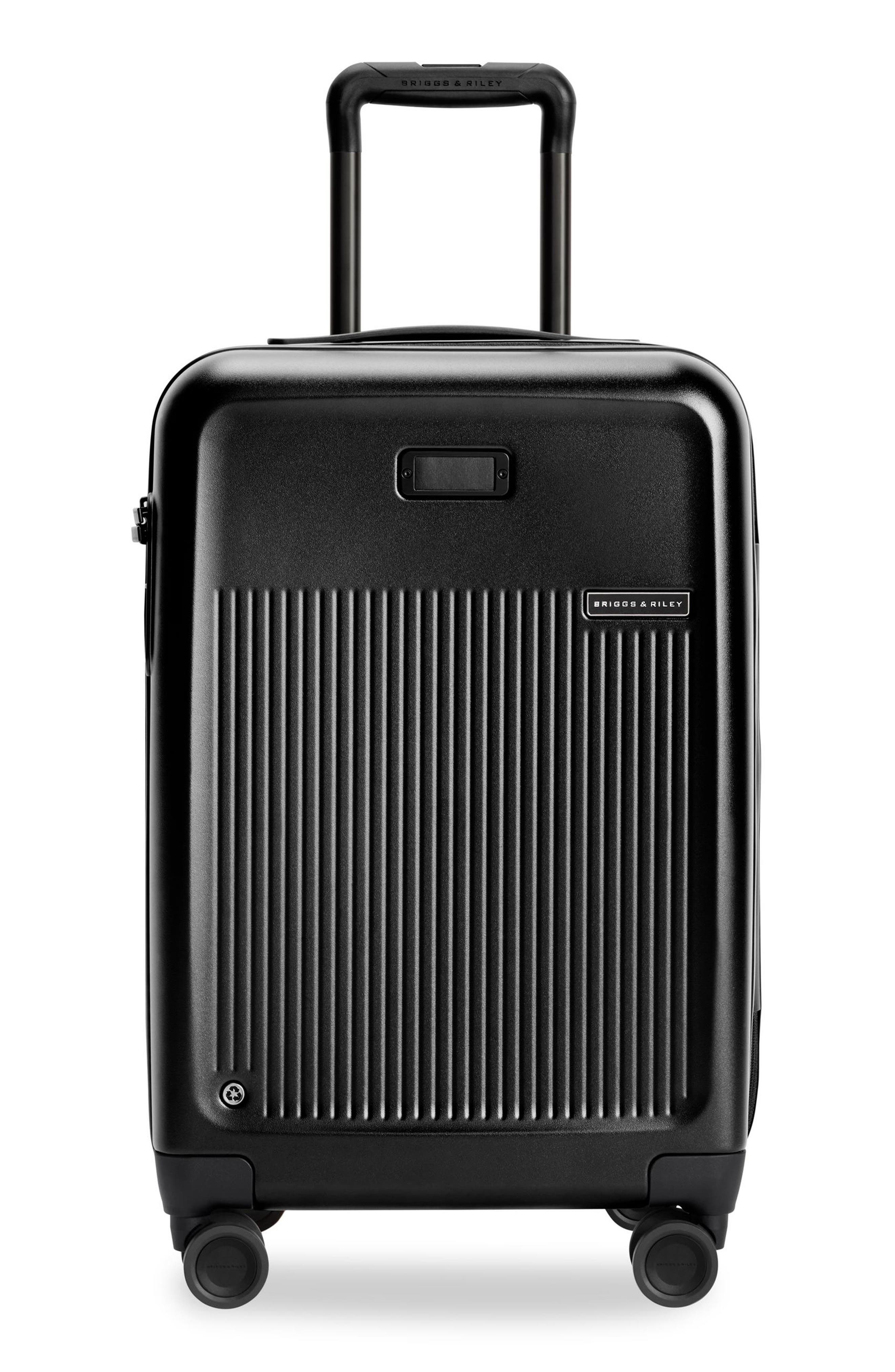 Briggs &amp; Riley Sympatico Essential 22-Inch Expandable Spinner Carry-On, Main, color, Black