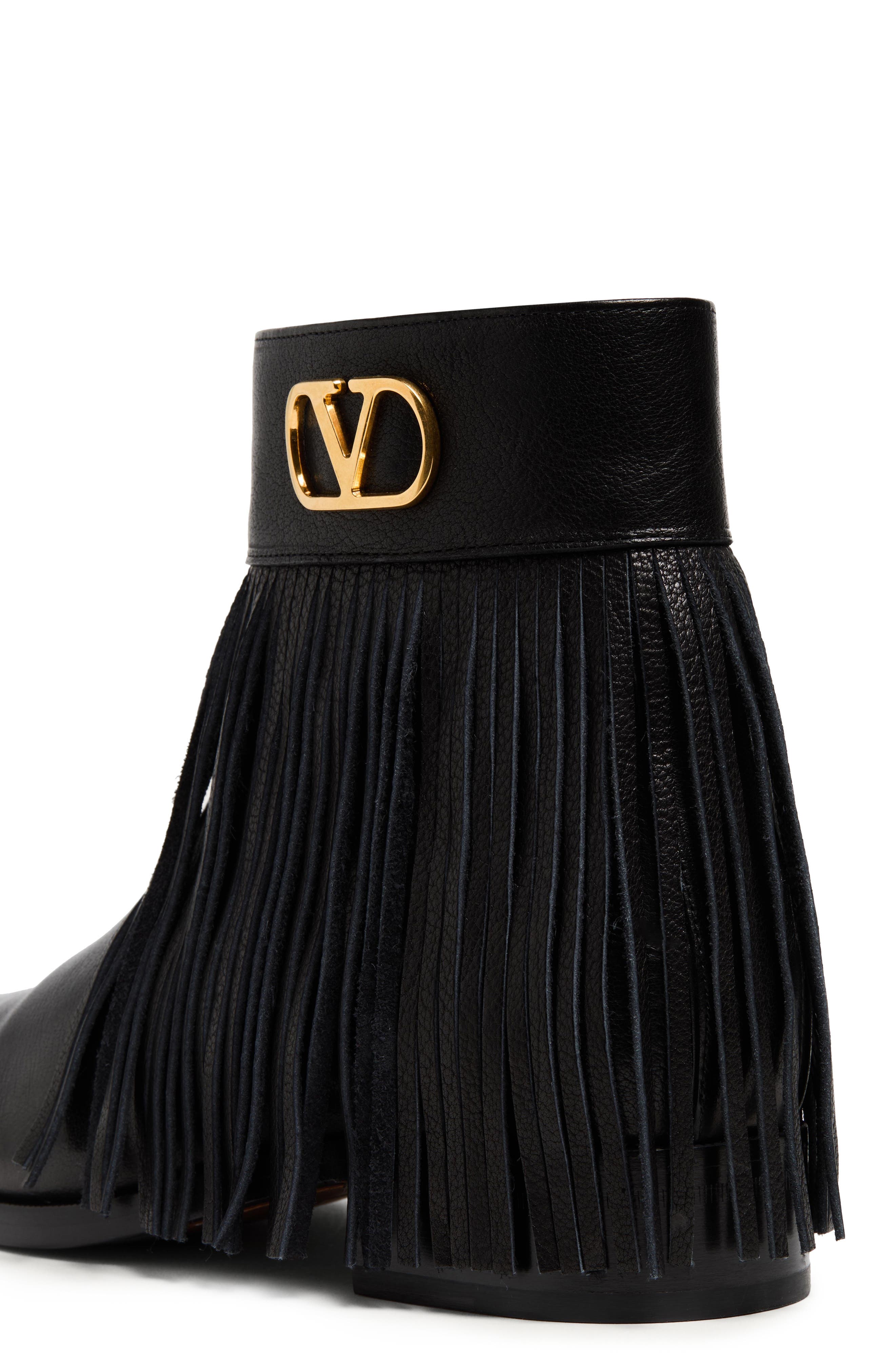 Valentino Garavani Pat Buffalo Ankle Boot, Alternate, color, Nero