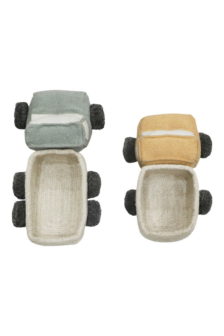 Kids' Set of 2 Mini Truck Baskets, Alternate, color, NATURAL DARK GREY VINTAGE
