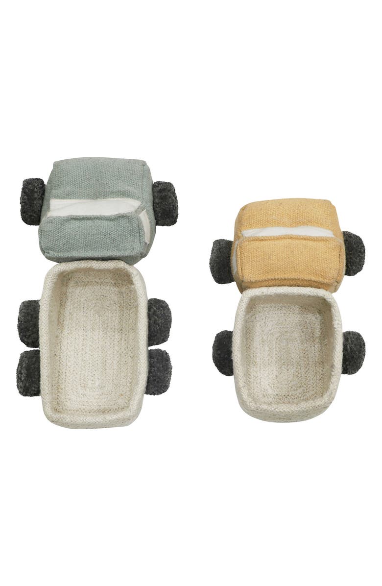 Lorena Canals Kids' Set of 2 Mini Truck Baskets, Alternate, color, Natural Dark Grey Vintage