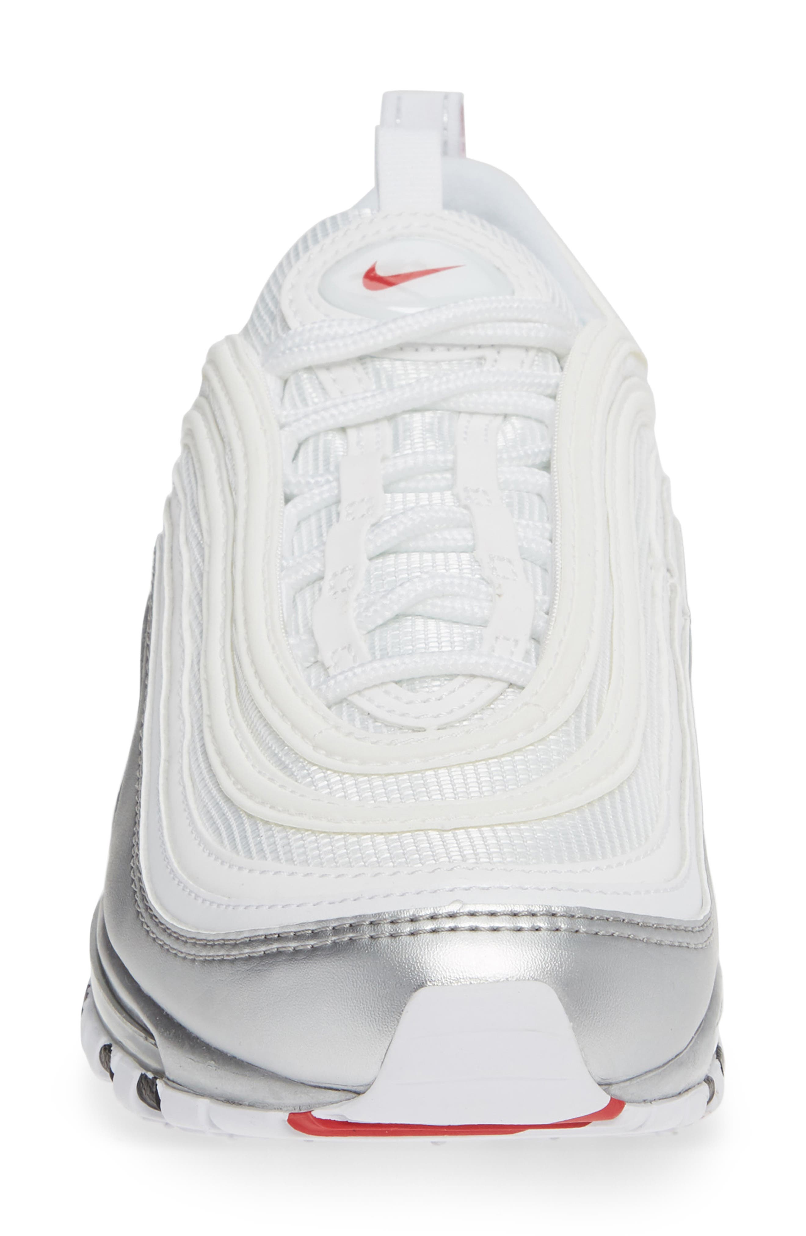 Air Max 97 QS Sneaker, Alternate, color, WHITE/ VARSITY RED/ SILVER