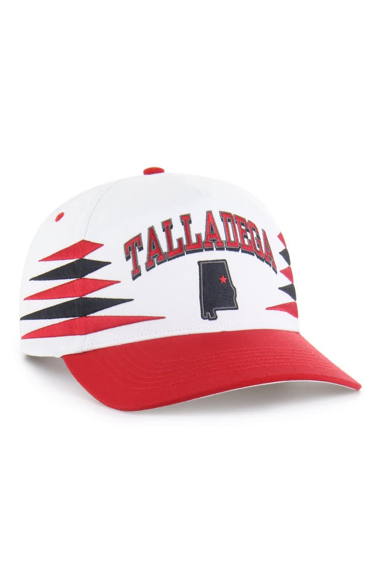 '47 Men's '47  White/Red Talladega Superspeedway Diamond Cut Hitch Adjustable Hat, Alternate, color, White