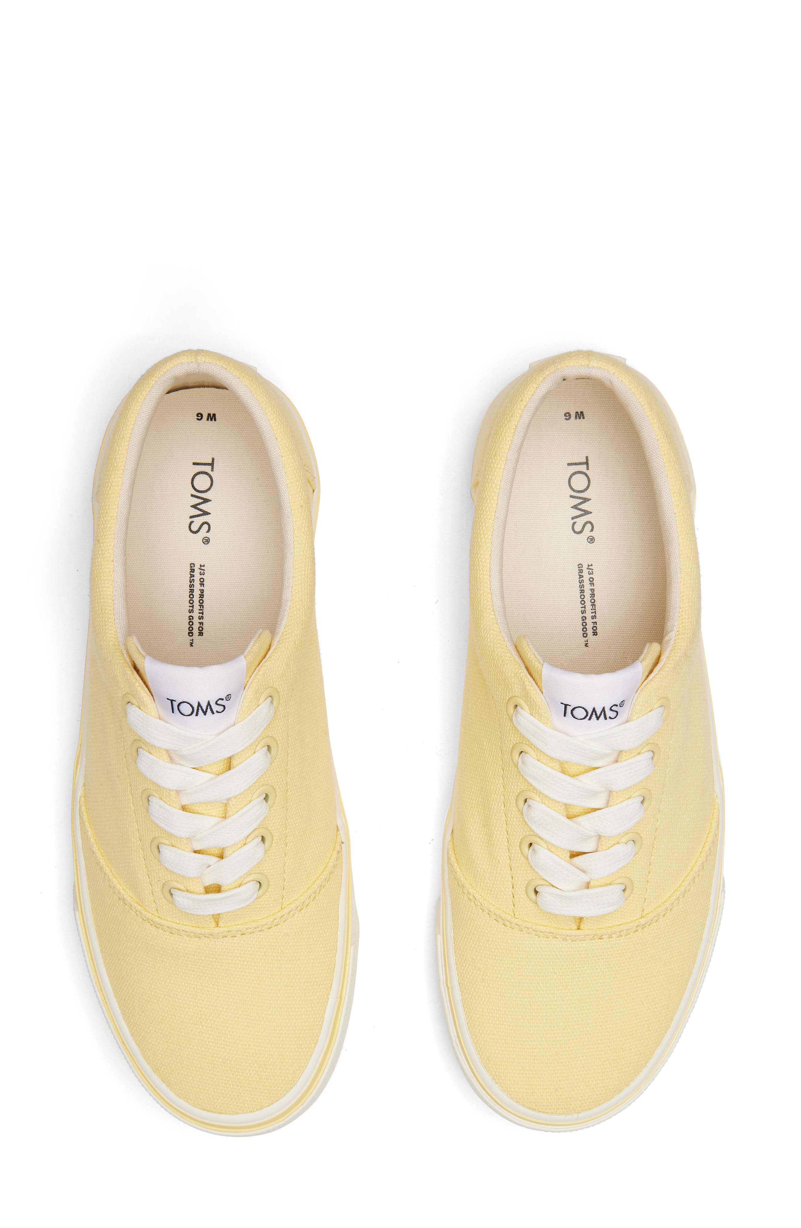 Fenix Canvas Lace-Up Sneaker, Alternate, color, YELLOW