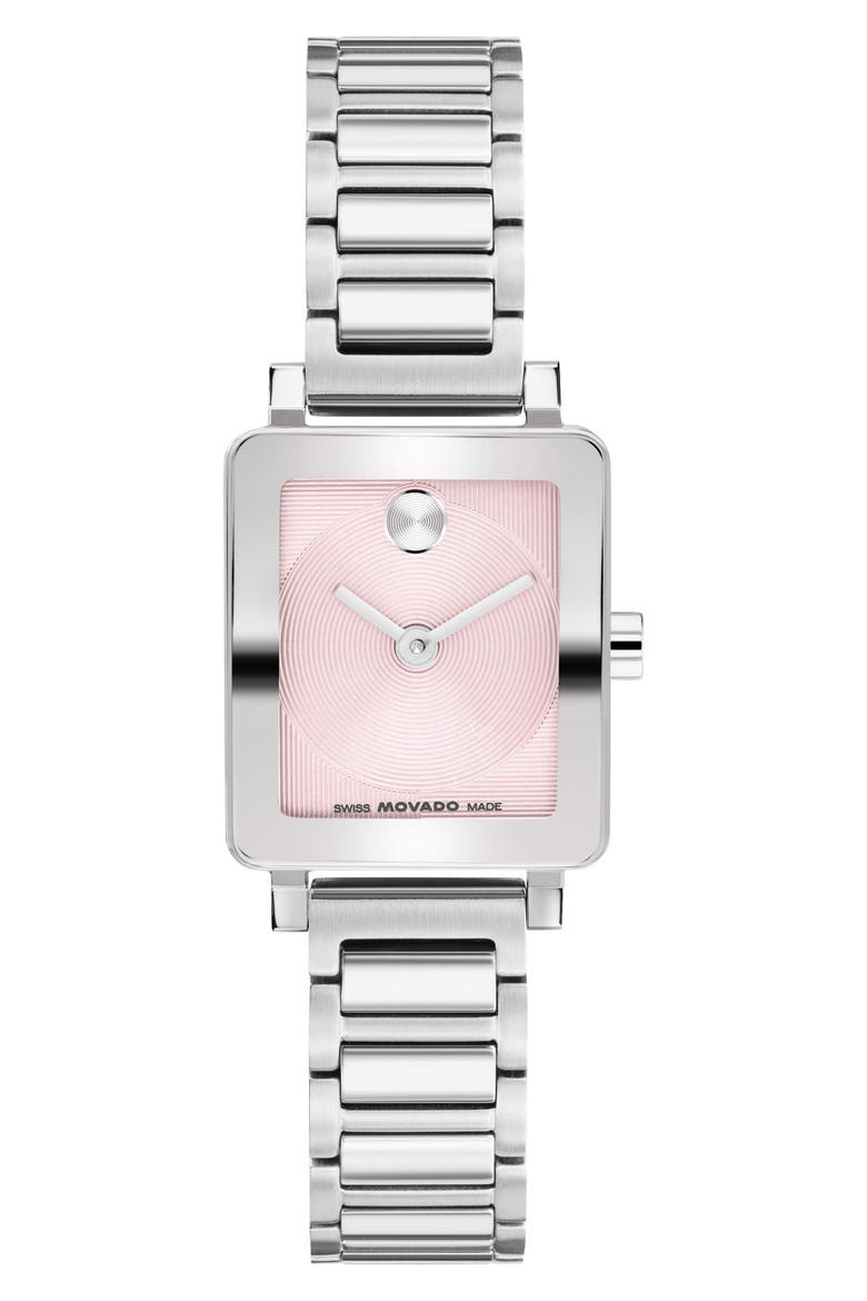 Mini Bold Evolution 2.0 Tank Bracelet Watch, 20mm x 23mm, Main, color, PINK