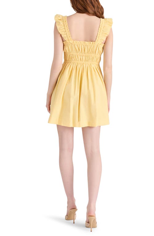 Steve Madden Harmony Pintuck Minidress In Yellow