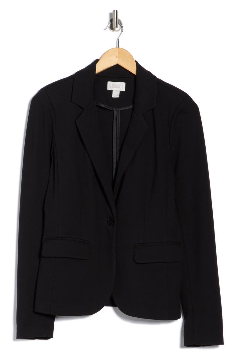 Essential Ponte Blazer, Alternate, color, BLACK