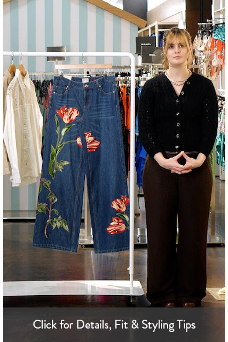 Amazing Low Rise Baggy Wide Leg Embroidered Jeans video