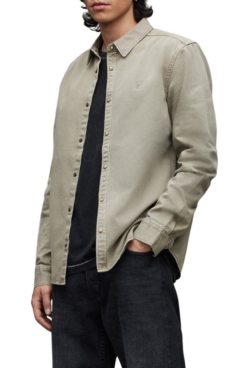 Staveley Snap-Up Denim Shirt, Alternate, color, MUTED GREY