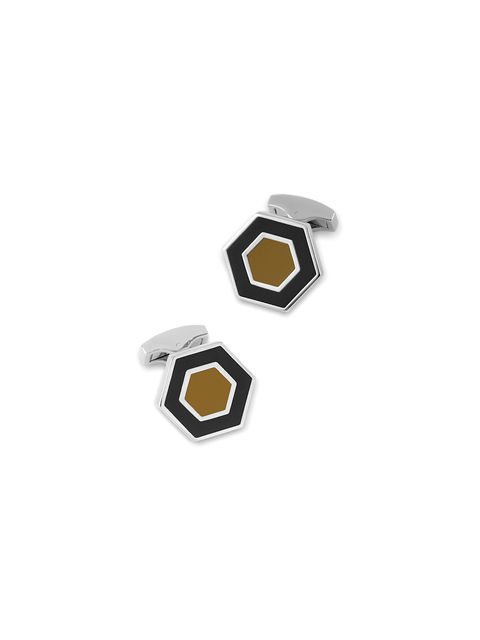 Enamel Hexagon Cufflinks