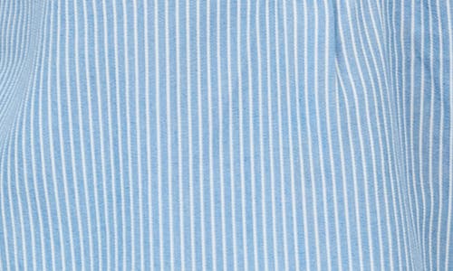Blu Pepper Button Up Stripe Top In Blue