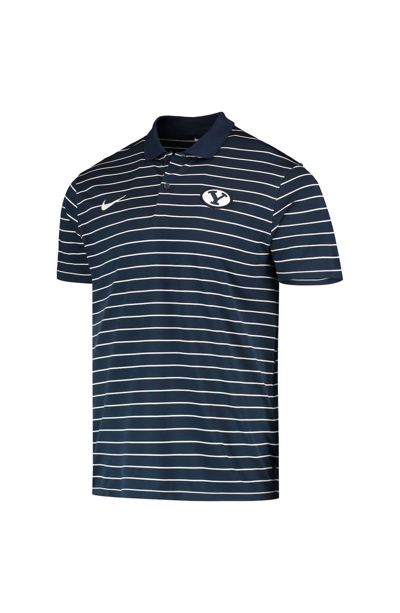 Nike Men's Nike Navy BYU Cougars Victory Stripe Performance 2022 Coaches Polo, Alternate, color,