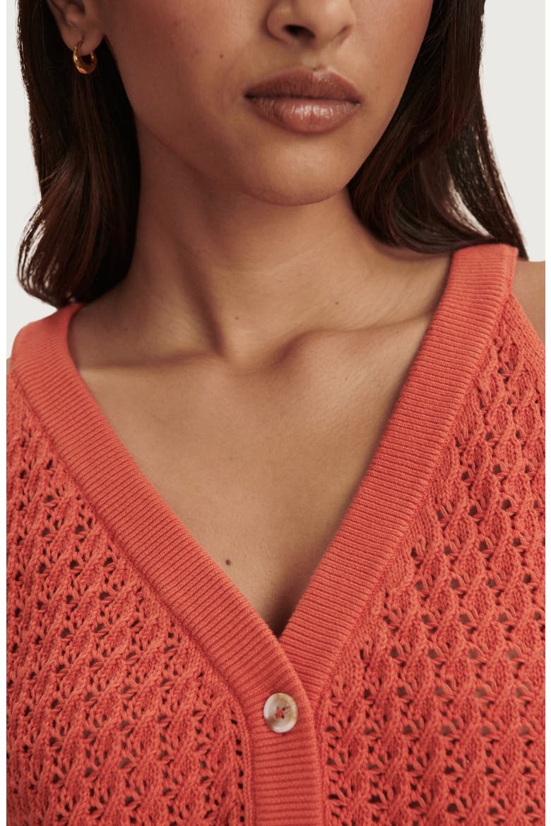 Alessia Open Stitch Cotton Sweater Tank, Alternate, color, SUMMER FIG