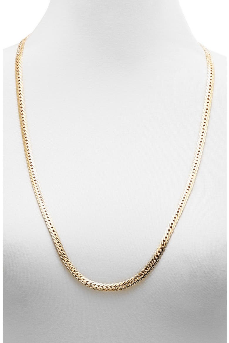 Snake Chain Necklace, Alternate, color, GOLD TONE