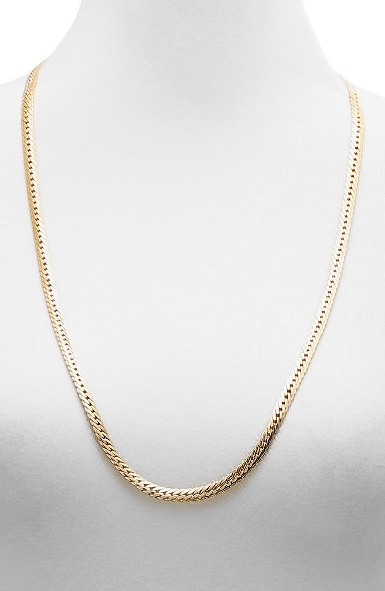 Vince Camuto Snake Chain Necklace, Alternate, color, Gold Tone
