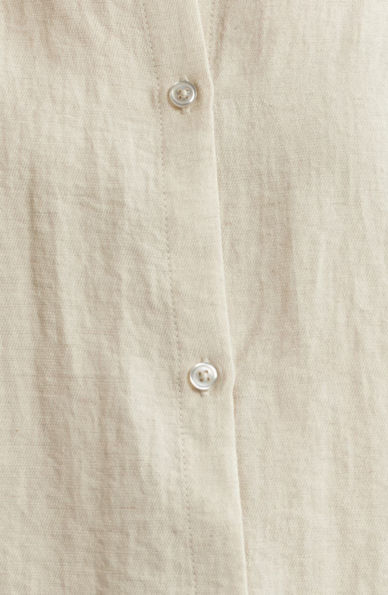 CITY BLUES Boxy Short Sleeve Button-Up Shirt, Alternate, color, Oyster