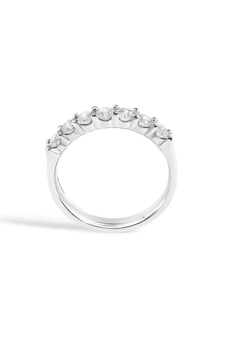 14K Gold 3/4 Ctw Diamond 7 Stone Band Ring, Alternate, color, White Gold